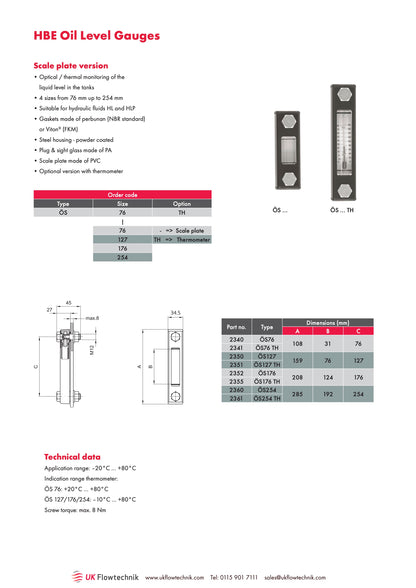 HBE Oil Level Gauges